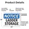 Signmission Ladder Storage, 24 in W x Rectangle, Plastic OS-2PACK-NS-P-1824-L-13948 - alternate 4
